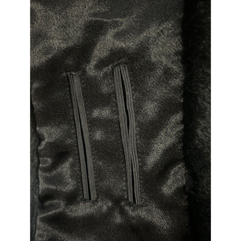 Ben Berger Luxury Faux Fur Stole Black Short Neck Wrap Collar Pull Through Vtg - Picture 5 of 5